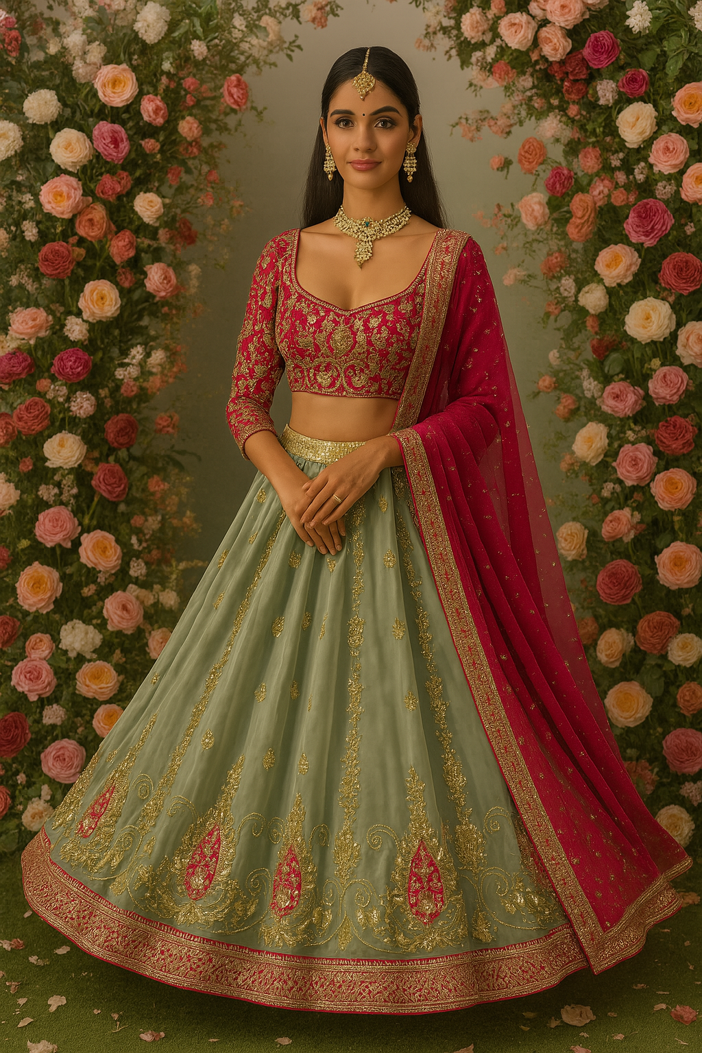 SAGE PINK LEHENGA
